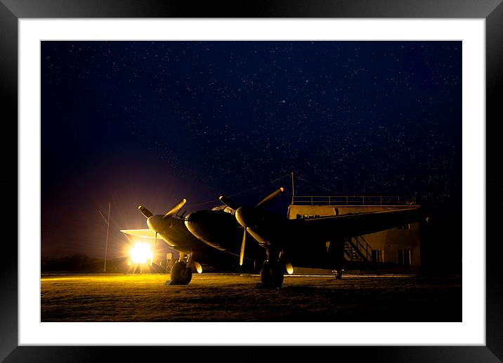 Mosquito Night Fighter Framed Mounted Print by J Biggadike