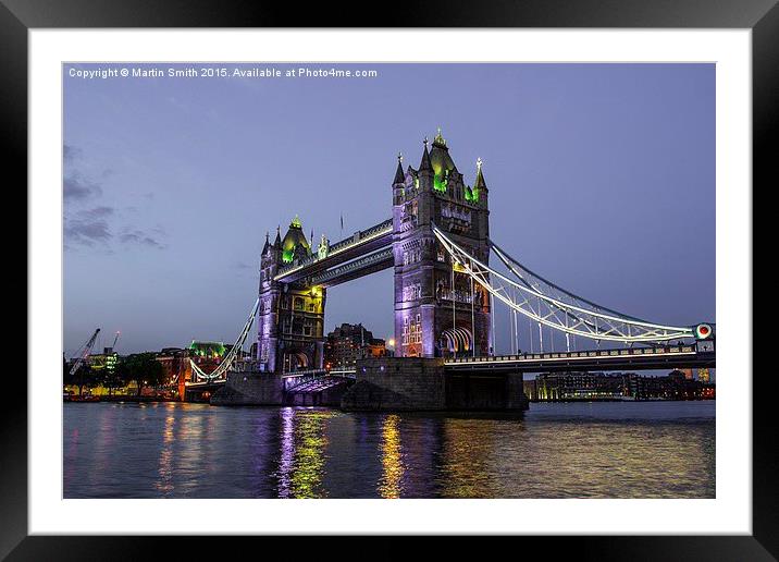  Tower Bridge Framed Mounted Print by Martin Smith