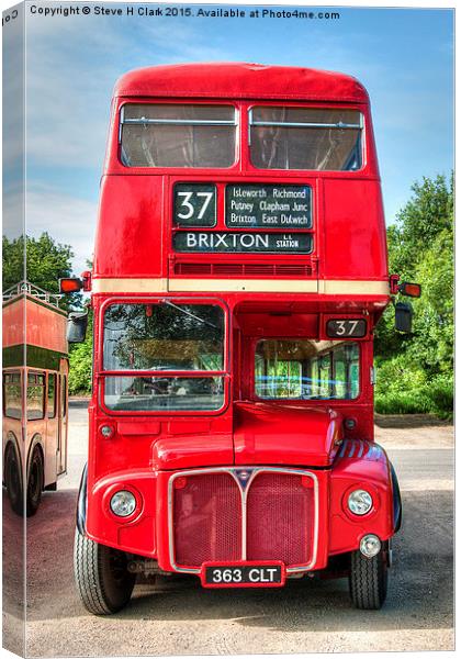 London Red Bus - Routemaster RM1363 Canvas Print by Steve H Clark