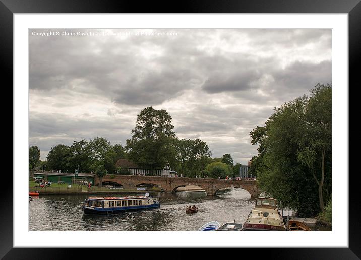  Cruising the river Avon Framed Mounted Print by Claire Castelli