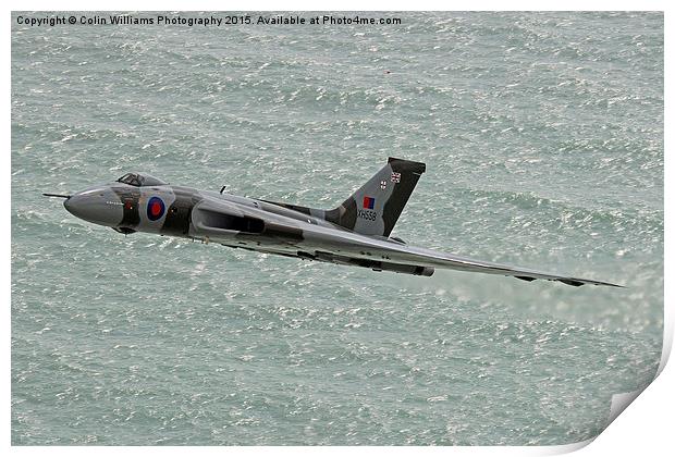  Vulcan XH558 from Beachy Head 4 Print by Colin Williams Photography