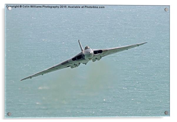   Vulcan XH558 from Beachy Head 5 Acrylic by Colin Williams Photography