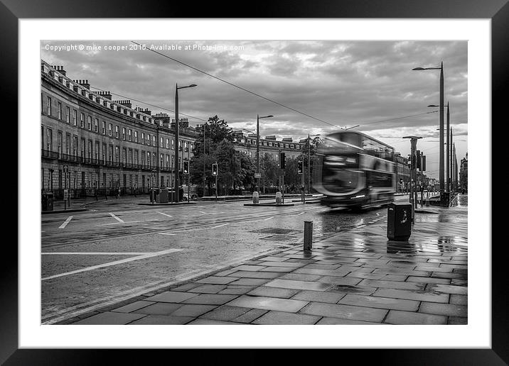  Lothian road a wet day in Edinburgh Framed Mounted Print by mike cooper