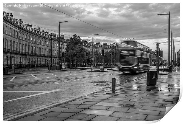  Lothian road a wet day in Edinburgh Print by mike cooper