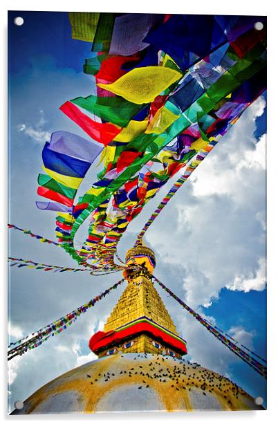 Boudhanath Stupa, Kathmandu Acrylic by Julian Bound