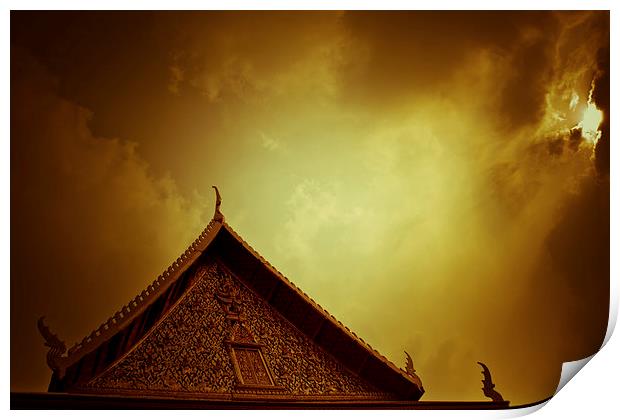  Thai Buddhist temple, Bangkok, Thailand Print by Julian Bound