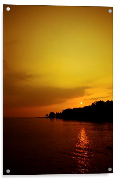 Sunset in Carlita, Indonesia Acrylic by Julian Bound