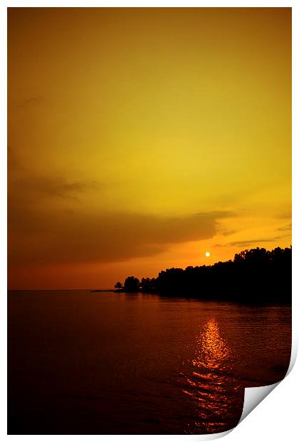 Sunset in Carlita, Indonesia Print by Julian Bound