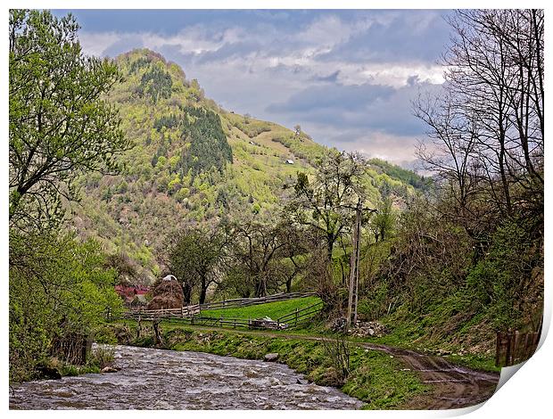 Small creek in Rau Sadului Sibiu County Romania Print by Adrian Bud