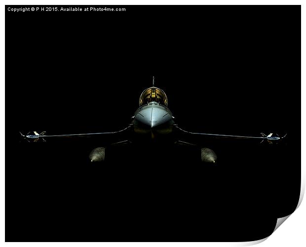  F-16 Fighting Falcon Print by P H