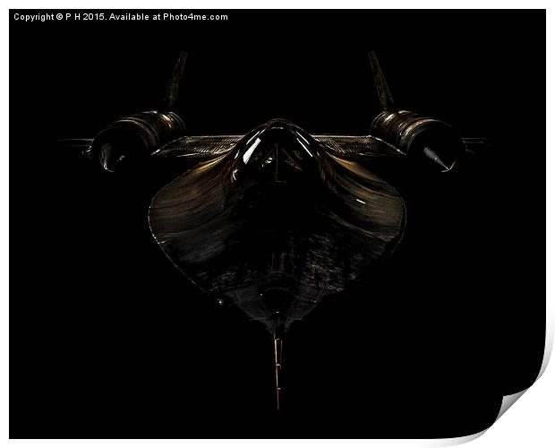  SR-71 Blackbird Print by P H