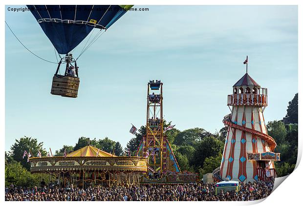  All the Fun of the Fair at the Bristol Balloon Fi Print by Carolyn Eaton