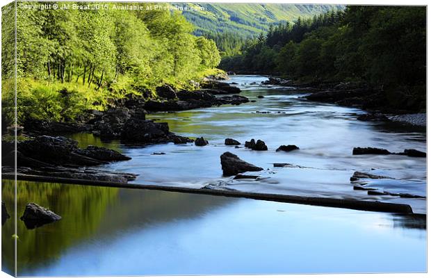  The River Orchy in Summer Canvas Print by Jane Braat