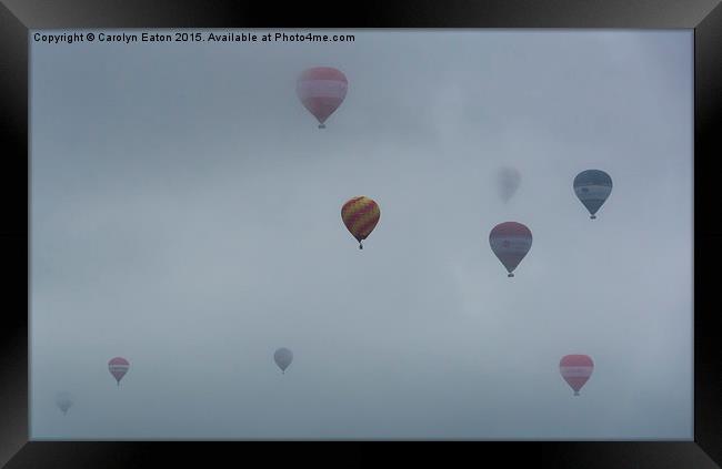  Balloons in the Mist, Bristol Framed Print by Carolyn Eaton