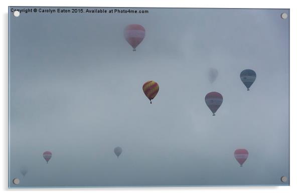 Balloons in the Mist, Bristol Acrylic by Carolyn Eaton