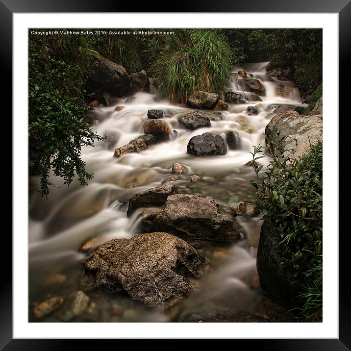Andean Falls Framed Mounted Print by Matthew Bates