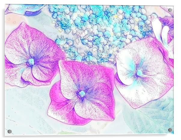  Segments of Purple Summer Delight Acrylic by Eleanor McCabe