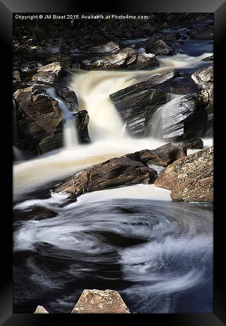 Majestic Waterfall in Glen Orchy Framed Print by Jane Braat