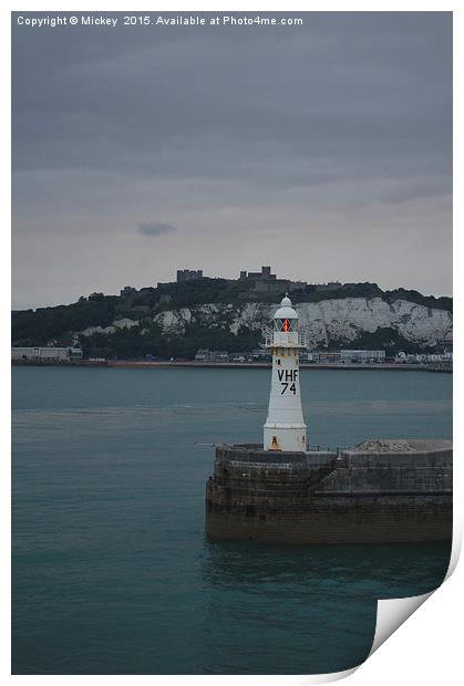 White Cliffs Of Dover Lighthouse Print by rawshutterbug 