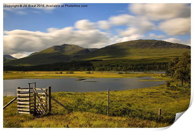 Majestic Scottish Mountain Landscape Print by Jane Braat