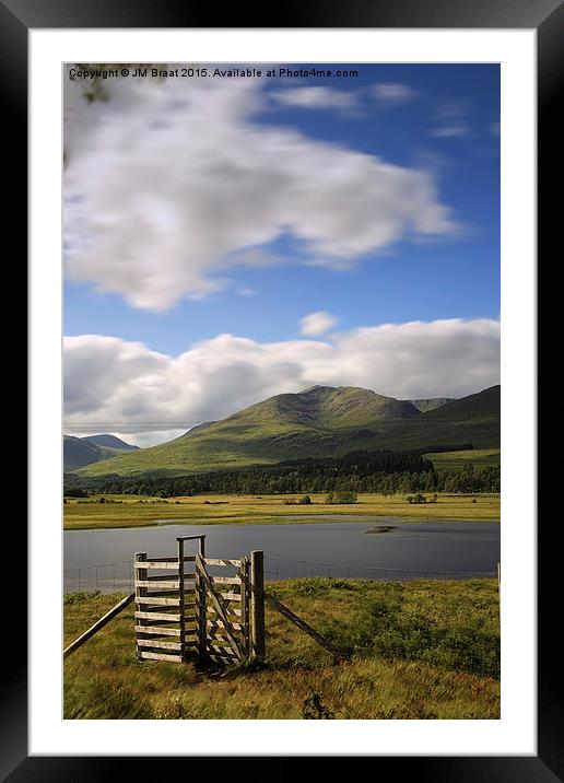 Loch Tulla Gate  Framed Mounted Print by Jane Braat