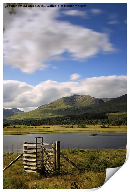 Loch Tulla Gate  Print by Jane Braat