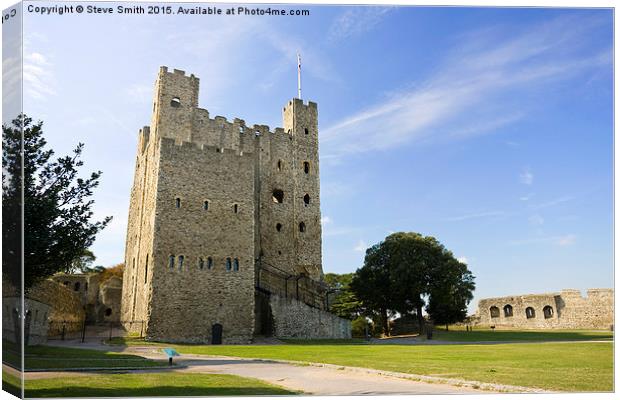 Rochester Castle Canvas Print by Steve Smith