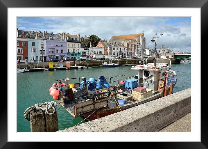  Weymouth Harbour in Dorset Framed Mounted Print by Gary Kenyon