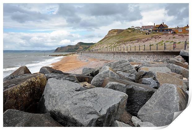  West Bay Looking towards Thorncombe Beacon Print by Gary Kenyon