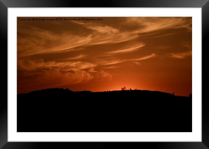  Summer Sunset Framed Mounted Print by Andrew Heaps