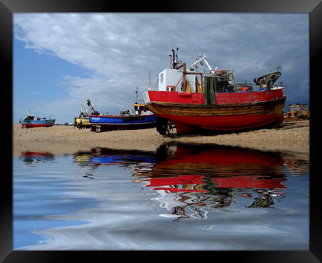  Hastings fishing boats Framed Print by Tony Bates