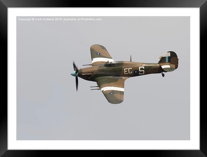  hawker hurricane Framed Mounted Print by mark chidwick