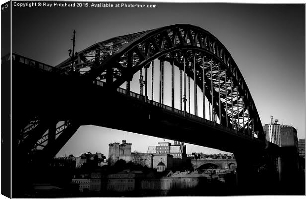  Black and White Tyne Canvas Print by Ray Pritchard