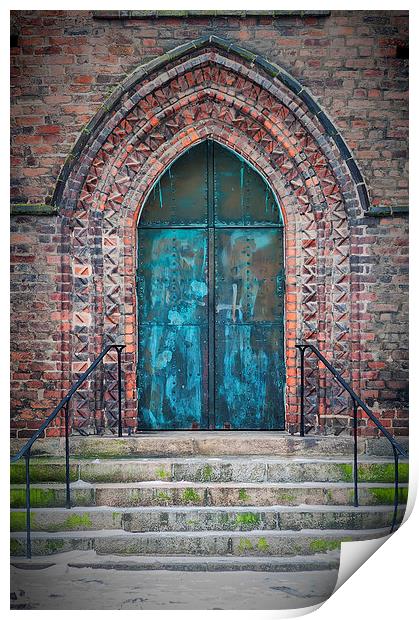 Maria Kyrka Church Door Print by Antony McAulay