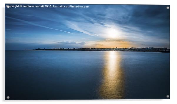  Sunset Over Walton and Frinton On Sea Acrylic by matthew  mallett