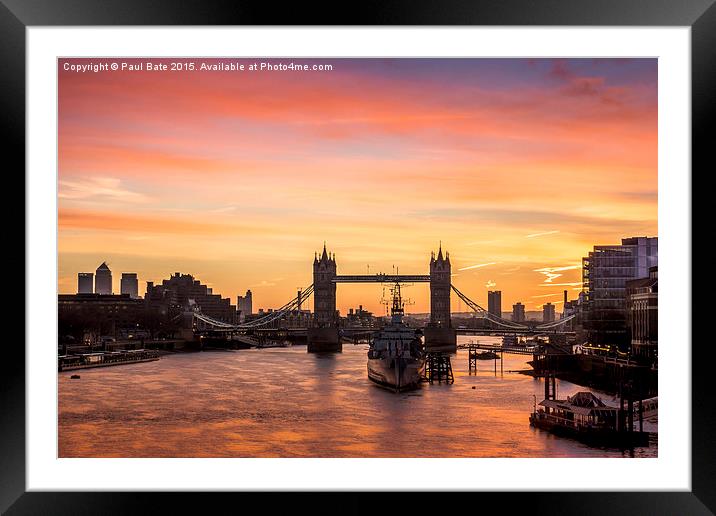  Morning London Framed Mounted Print by Paul Bate