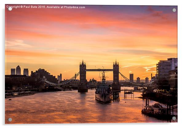  Morning London Acrylic by Paul Bate