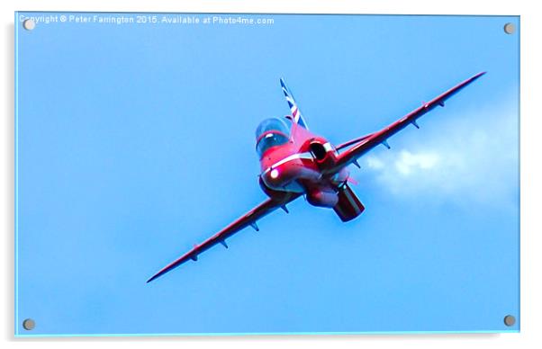Reds Speeding Off Acrylic by Peter Farrington