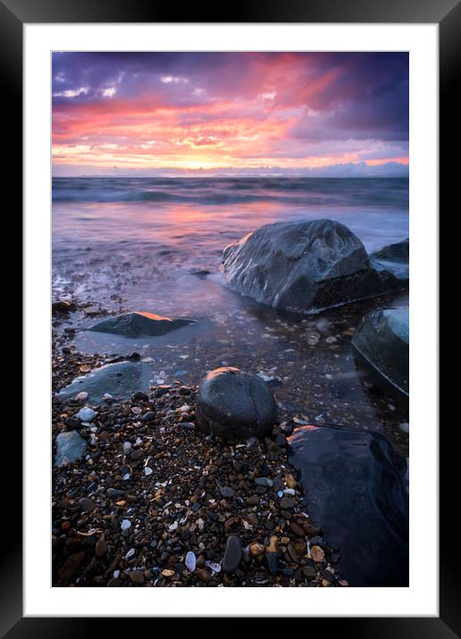 Sunset seascape #2 Framed Mounted Print by Andy Evans