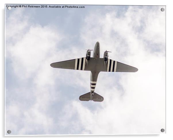  Douglas Dakota taken at the VJ fly past at St Jam Acrylic by Phil Robinson