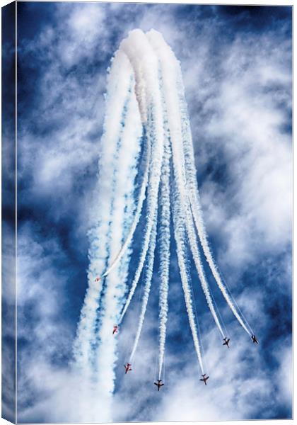  Red Arrows Vertical Break Canvas Print by Phil Clements