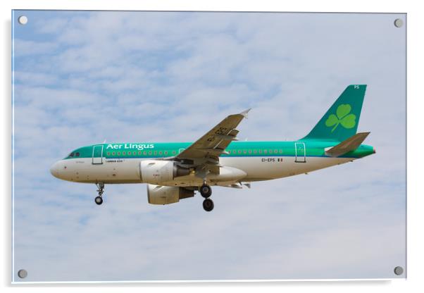 Aer Lingus Airbus A319 Acrylic by David Pyatt