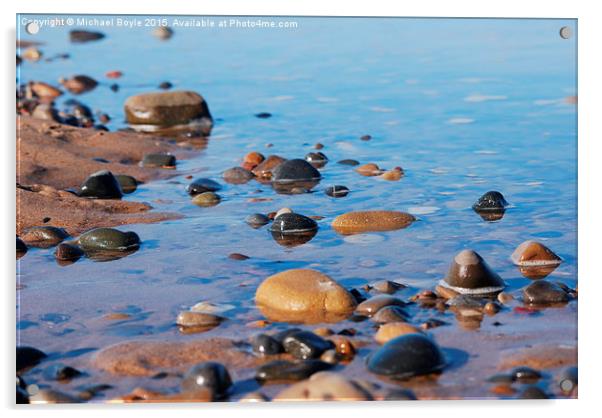 Rocks on the beach Acrylic by Michael Boyle