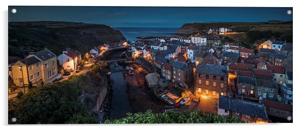 Staithes at Dusk Acrylic by Dave Hudspeth Landscape Photography