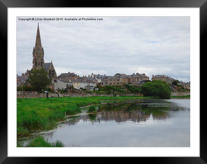 Kelso- Scotland.  Framed Mounted Print by Lilian Marshall
