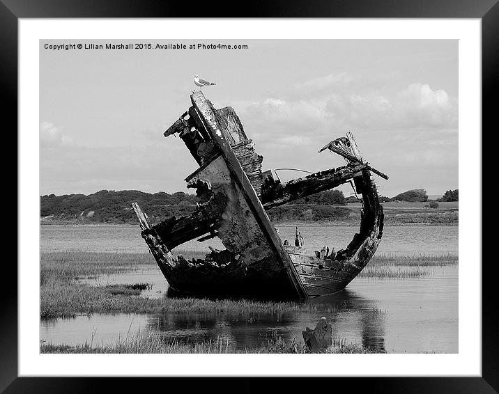 Decommissioned Trawler. Framed Mounted Print by Lilian Marshall