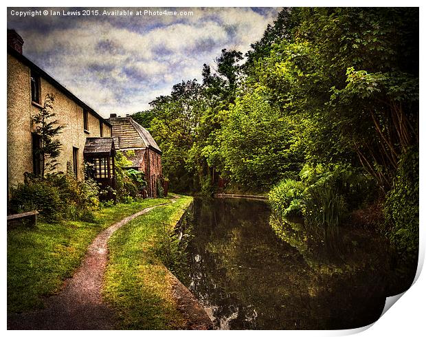  The Towpath At Talybont Print by Ian Lewis