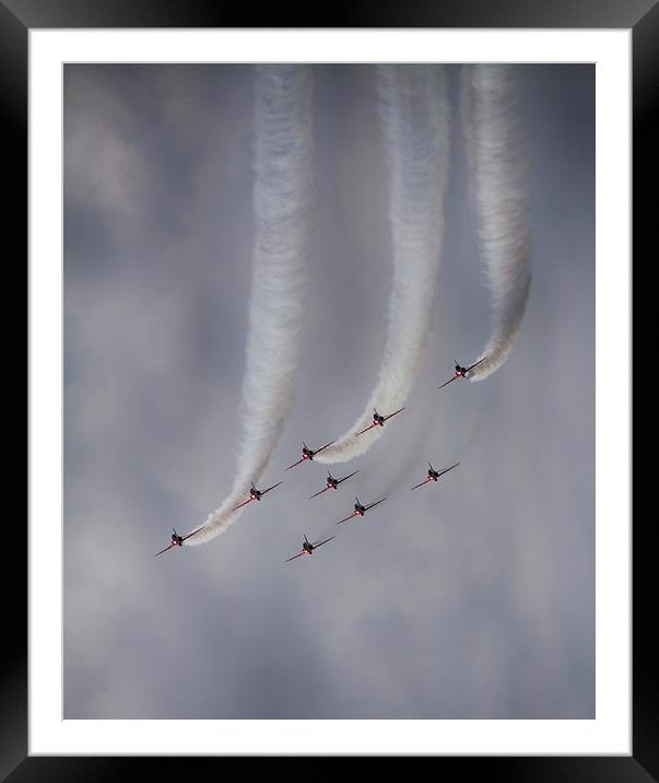 Red Arrows At The Bottom Of A loop Framed Mounted Print by Nigel Jones
