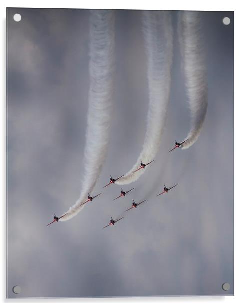  Red Arrows At The Bottom Of A loop Acrylic by Nigel Jones