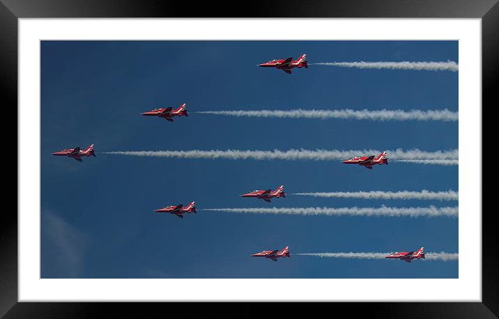  Red Arrows Passing By Framed Mounted Print by Nigel Jones